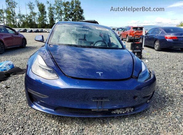 5YJ3E1EBXMF926928 2021 TESLA MODEL Blue Widok z przodu