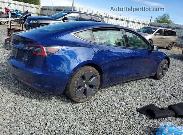 5YJ3E1EBXMF926928 2021 TESLA MODEL Blue Tył prawy