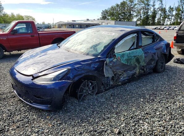 5YJ3E1EBXMF926928 2021 TESLA MODEL Blue Przód lewy