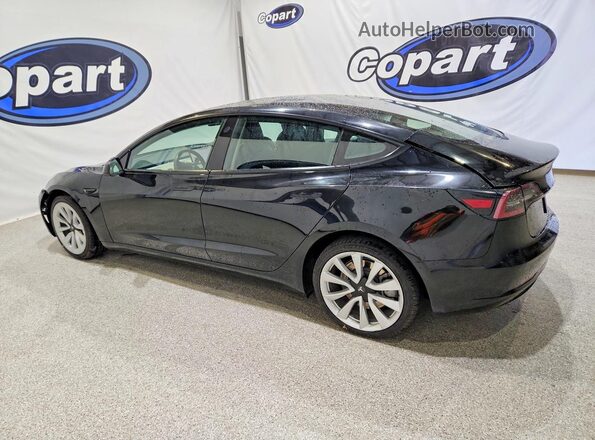 5YJ3E1EBXNF301012 2022 TESLA MODEL Черный Задняя левая четверть