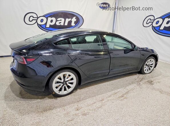 5YJ3E1EBXNF301012 2022 TESLA MODEL Черный Задняя правая четверть
