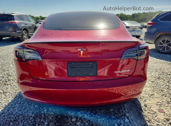 5YJ3E1EC0MF044448 2021 TESLA MODEL Gray Vista trasera