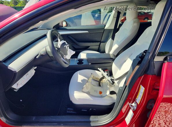 5YJ3E1EC0MF044448 2021 TESLA MODEL Gray Vista interior delantera