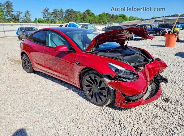 5YJ3E1EC0MF044448 2021 TESLA MODEL Gray Delantero derecho
