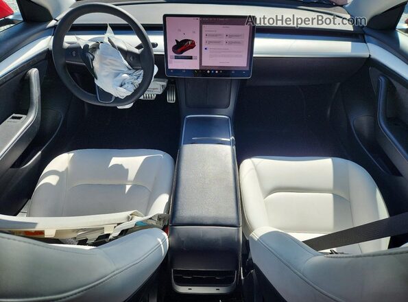 5YJ3E1EC0MF044448 2021 TESLA MODEL Gray Vista del salpicadero