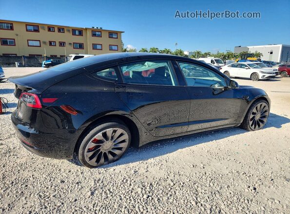 5YJ3E1EC0NF363477 2022 TESLA MODEL Black Trasero derecho