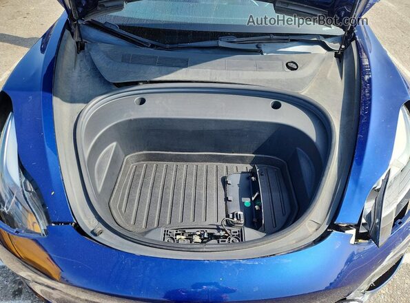 5YJ3E1EC6MF093668 2021 TESLA MODEL Синий Вид задней части салона
