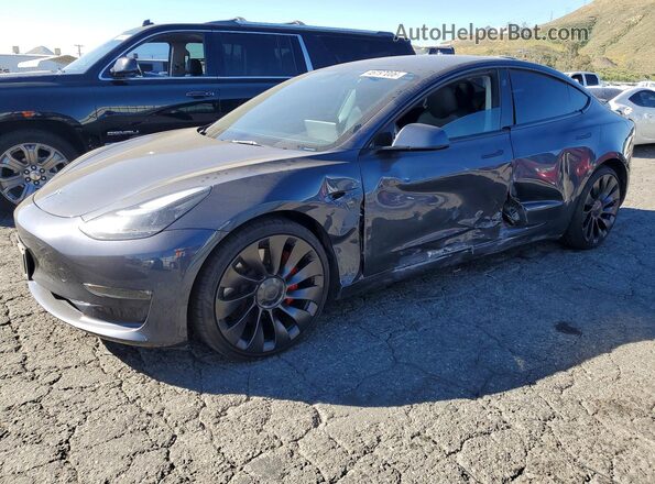 5YJ3E1EC6PF508329 2023 TESLA MODEL Угольный Передняя левая четверть