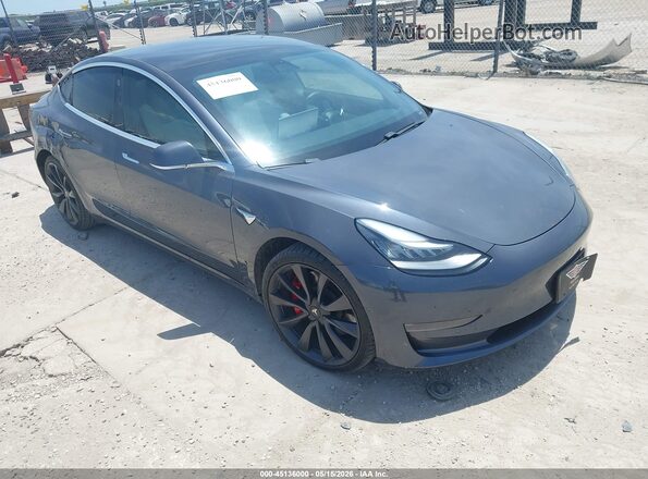 5YJ3E1EC8LF791925 2020 TESLA MODEL 3 Серый Передняя правая четверть