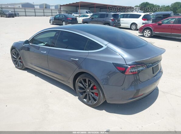 5YJ3E1EC8LF791925 2020 TESLA MODEL 3 Серый Задняя левая четверть