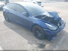 2021 Tesla Model 3 Performance Dual Motor All-wheel Drive Blue vin: 5YJ3E1EC8MF092540