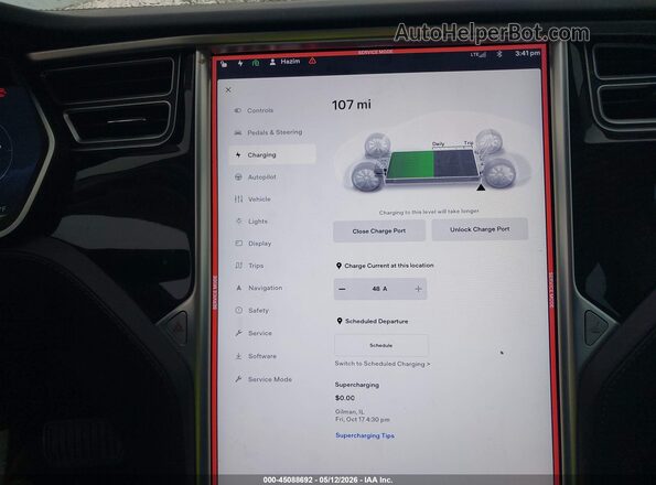 5YJSA1E13GF159488 2016 TESLA MODEL S White 