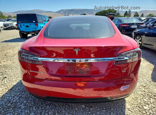 5YJSA1E17HF191300 2017 TESLA MODEL Красный Вид сзади