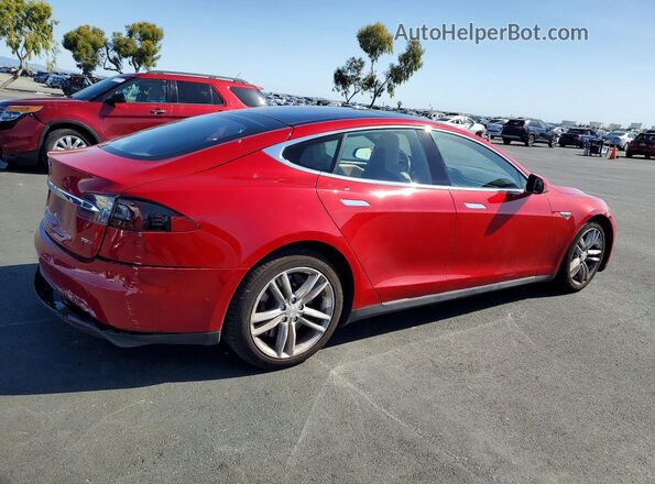 5YJSA1E22GF124997 2016 TESLA MODEL Red Rear right