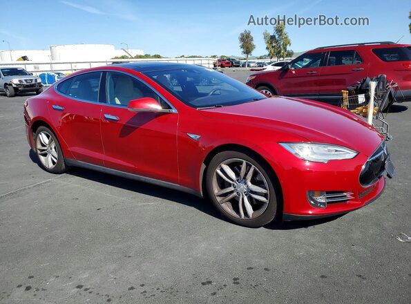 5YJSA1E22GF124997 2016 TESLA MODEL Red Front right