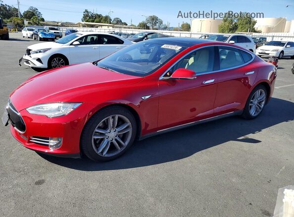 5YJSA1E22GF124997 2016 TESLA MODEL Red Front left