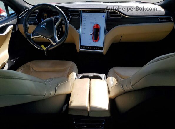 5YJSA1E22GF124997 2016 TESLA MODEL Red Dashboard view