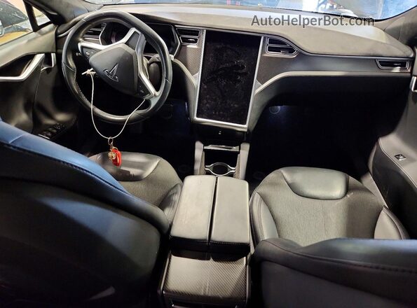 5YJSA1E22GF166893 2016 TESLA MODEL Серый Вид панели приборов