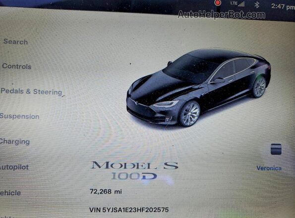 5YJSA1E23HF202575 2017 TESLA MODEL Черный Вид щитка приборов