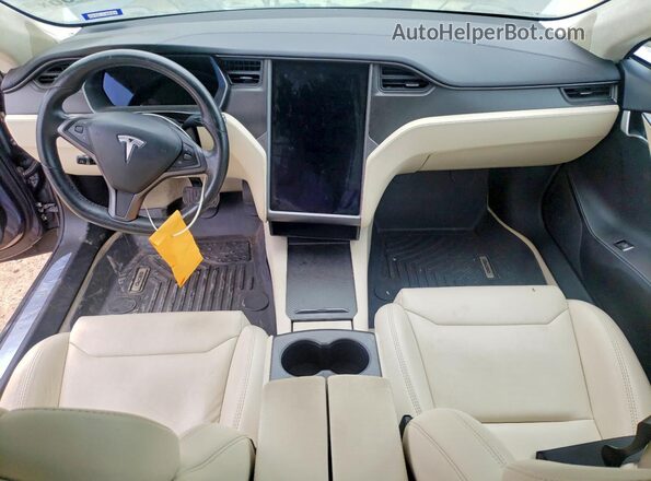 5YJSA1E24JF263228 2018 TESLA MODEL Серый Вид панели приборов