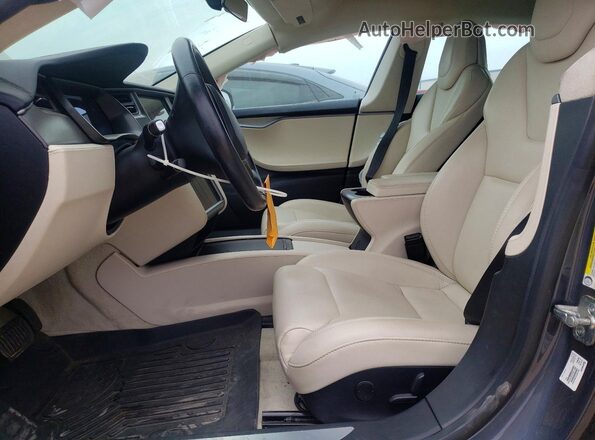 5YJSA1E24JF263228 2018 TESLA MODEL Серый Вид салона спереди