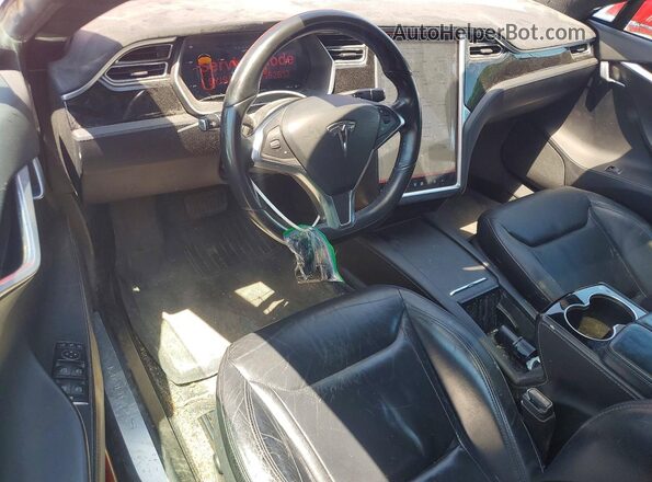 5YJSA1E25GF152812 2016 TESLA MODEL Красный Вид панели приборов
