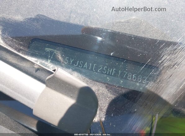 5YJSA1E25HF178683 2017 TESLA MODEL S Красный Вид подкапотного пространства
