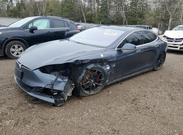 5YJSA1E28HF223602 2017 TESLA MODEL Серый Передняя левая четверть