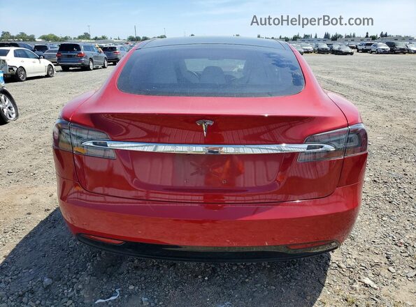 5YJSA1E28JF297429 2018 TESLA MODEL Красный Вид сзади