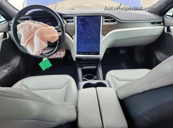 5YJSA1E29GF147547 2016 TESLA MODEL Синий Вид панели приборов