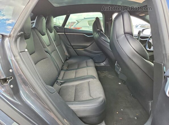 5YJSA1E29HF209031 2017 TESLA MODEL Gray Widok tylnych siedzeń