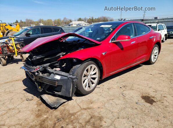 5YJSA1E2XHF198587 2017 TESLA MODEL Красный Передняя левая четверть