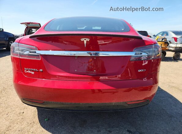 5YJSA1E2XHF198587 2017 TESLA MODEL Красный Вид сзади