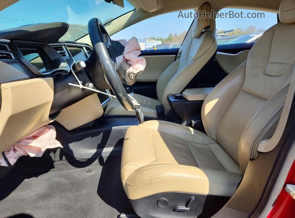 5YJSA1E2XHF198587 2017 TESLA MODEL Красный Вид салона спереди