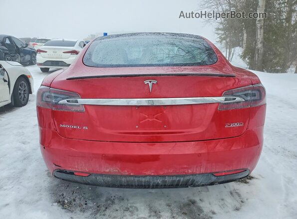 5YJSA1E46JF245329 2018 TESLA MODEL Красный Вид сзади