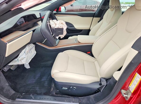 5YJSA1E65MF438657 2021 TESLA MODEL Red Vista interior delantera