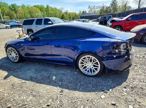 5YJSA1E66NF459809 2022 TESLA MODEL Синий Задняя левая четверть