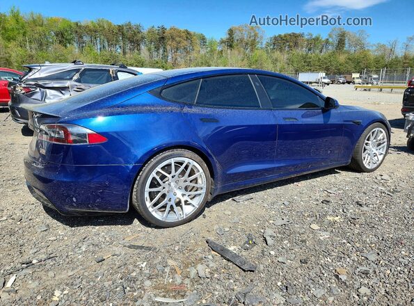 5YJSA1E66NF459809 2022 TESLA MODEL Синий Задняя правая четверть