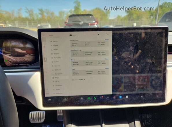 5YJSA1E66NF459809 2022 TESLA MODEL Синий Вид щитка приборов