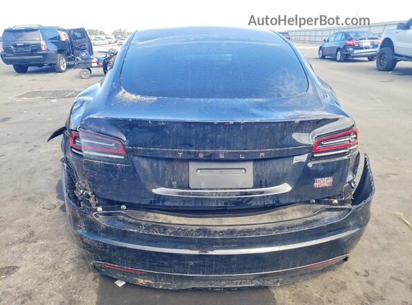 5YJSA1E67PF512455 2023 TESLA MODEL Black Widok z tyłu