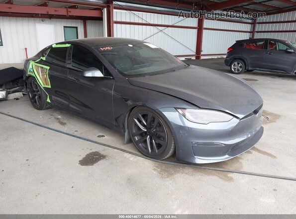 5YJSA1E69MF429458 2021 TESLA MODEL S Gray Przód prawy