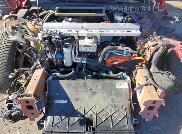 5YJSA1E6XMF441750 2021 TESLA MODEL Красный Вид задней части салона