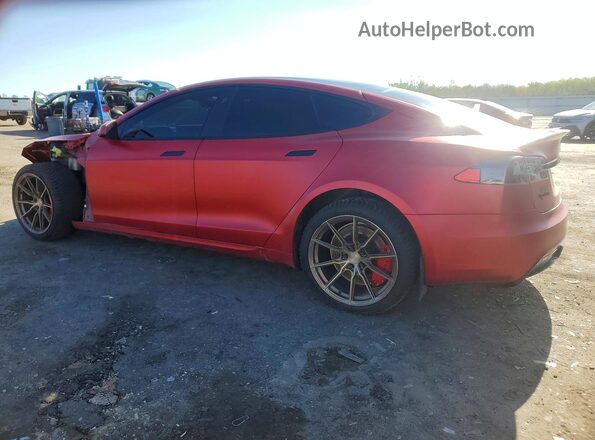 5YJSA1E6XMF441750 2021 TESLA MODEL Красный Задняя левая четверть
