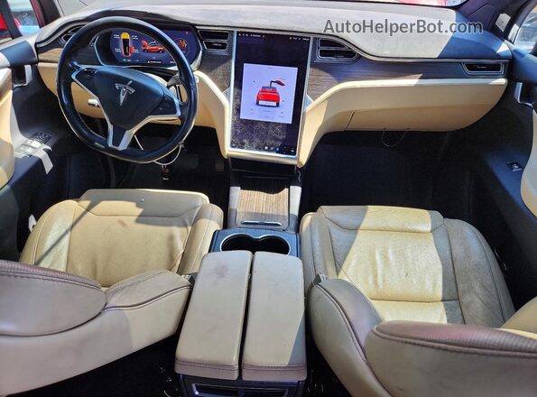 5YJXCBE22GF012352 2016 TESLA MODEL Red Widok deski rozdzielczej