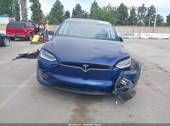 5YJXCBE44GF006750 2016 TESLA MODEL X Синий Вид задней части салона