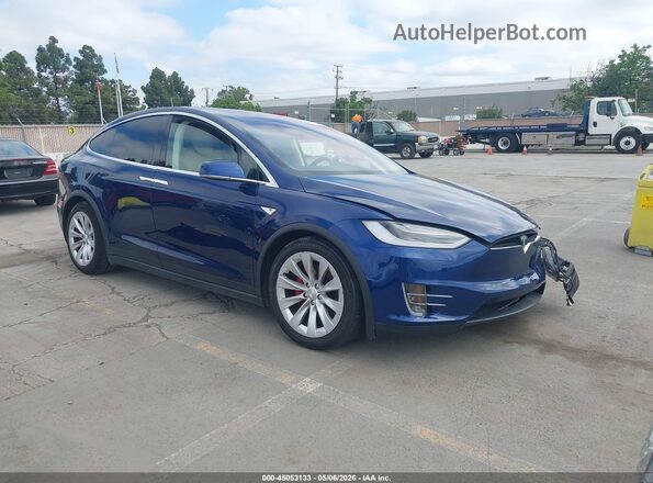 5YJXCBE44GF006750 2016 TESLA MODEL X Синий Передняя правая четверть
