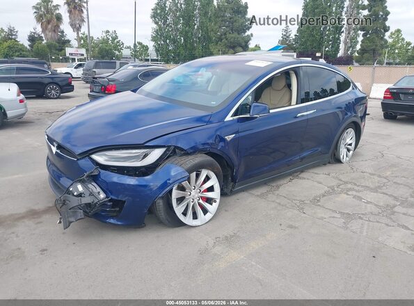 5YJXCBE44GF006750 2016 TESLA MODEL X Синий Передняя левая четверть