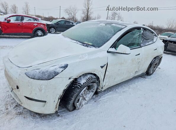 5YJYGAEE8MF231759 2021 TESLA MODEL Белый Передняя левая четверть