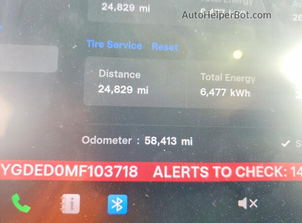 5YJYGDED0MF103718 2021 TESLA MODEL Белый Вид щитка приборов