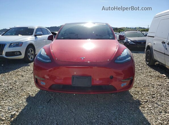 5YJYGDED4MF163078 2021 TESLA MODEL Red Front view